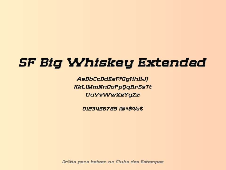 Fonte Sf Big Whiskey Extended Grátis Para Baixar
