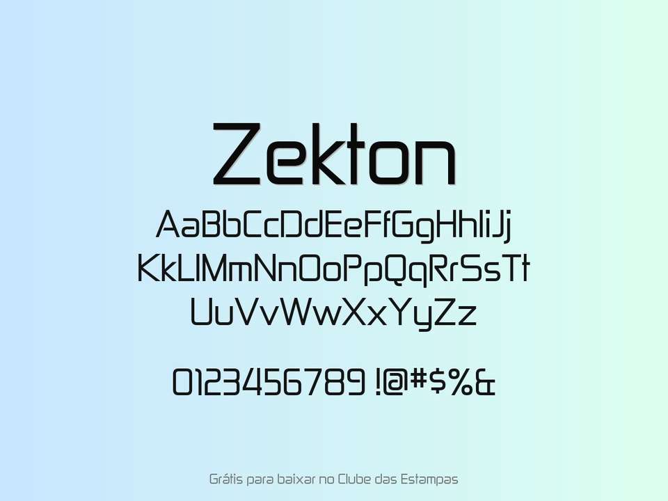 Fonte Zekton Grátis Para Baixar