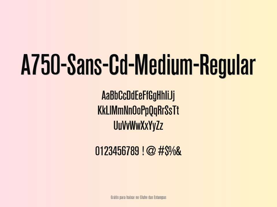 Fonte A750 Sans Cd Medium Regular Grátis Para Baixar