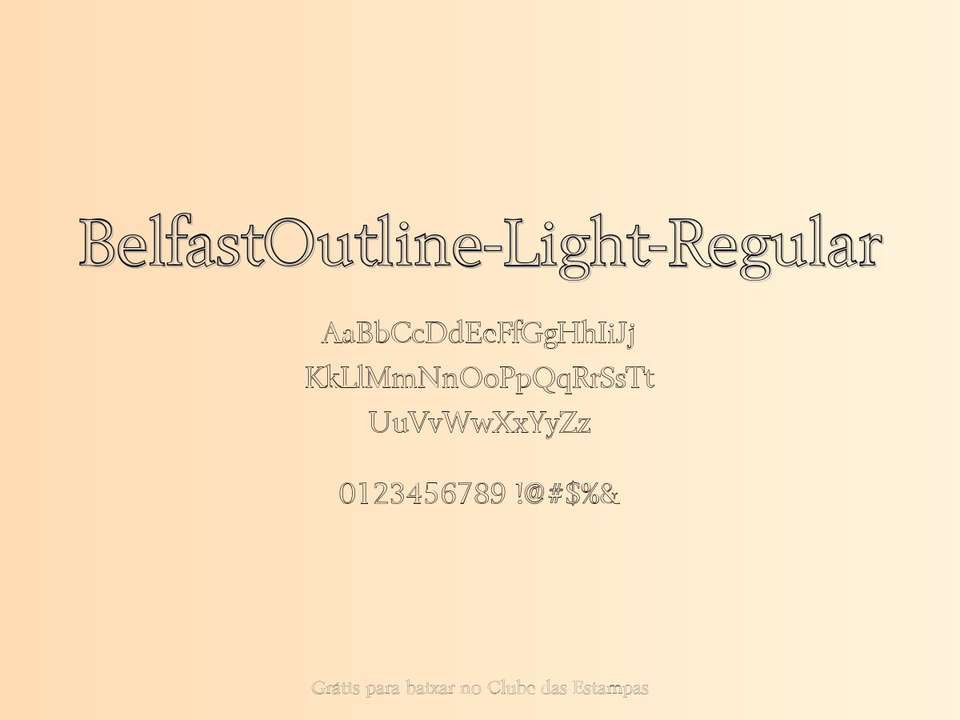 Fonte Belfastoutline Light Regular Grátis Para Baixar