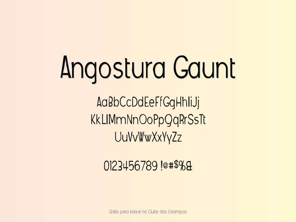 Fonte Angostura Gaunt Grátis Para Baixar