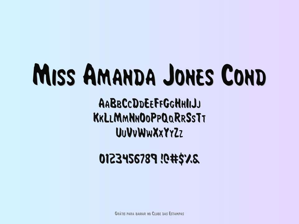 Fonte Miss Amanda Jones Cond Grátis Para Baixar