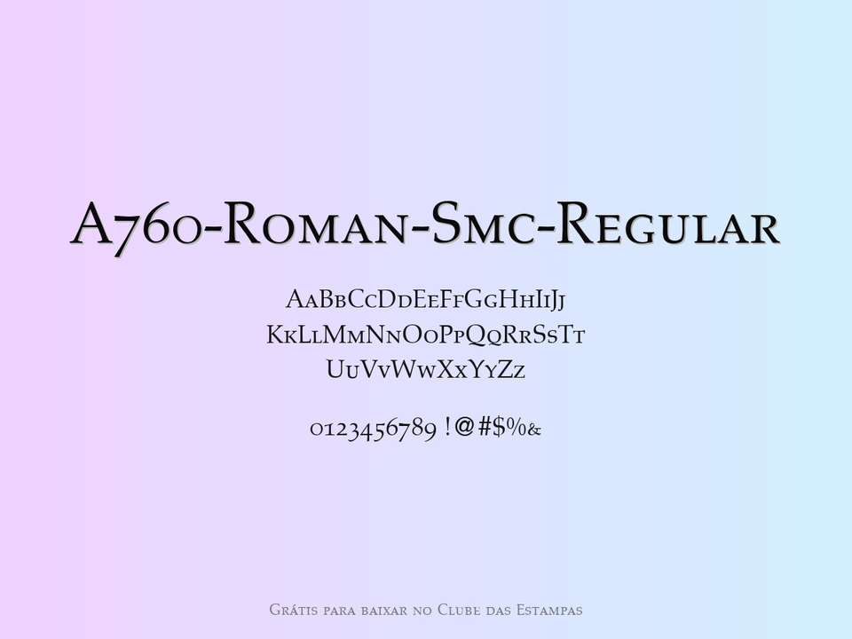 Fonte A760 Roman Smc Regular Grátis Para Baixar