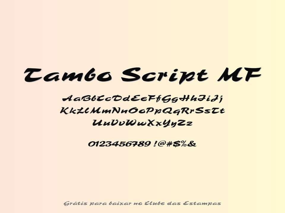 Fonte Tambo Script Mf Grátis Para Baixar