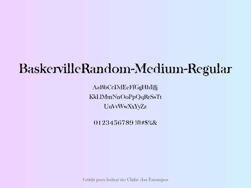 Fonte Baskervillerandom Medium Regular Grátis Para Baixar