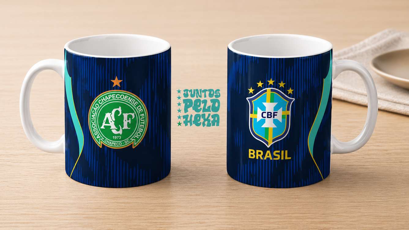 Arte Para Caneca Seleção Brasileira Brasil Selecao Futebol 1