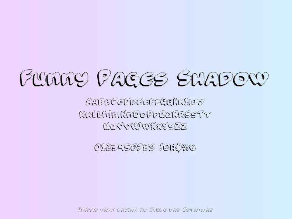 Fonte Funny Pages Shadow Grátis Para Baixar