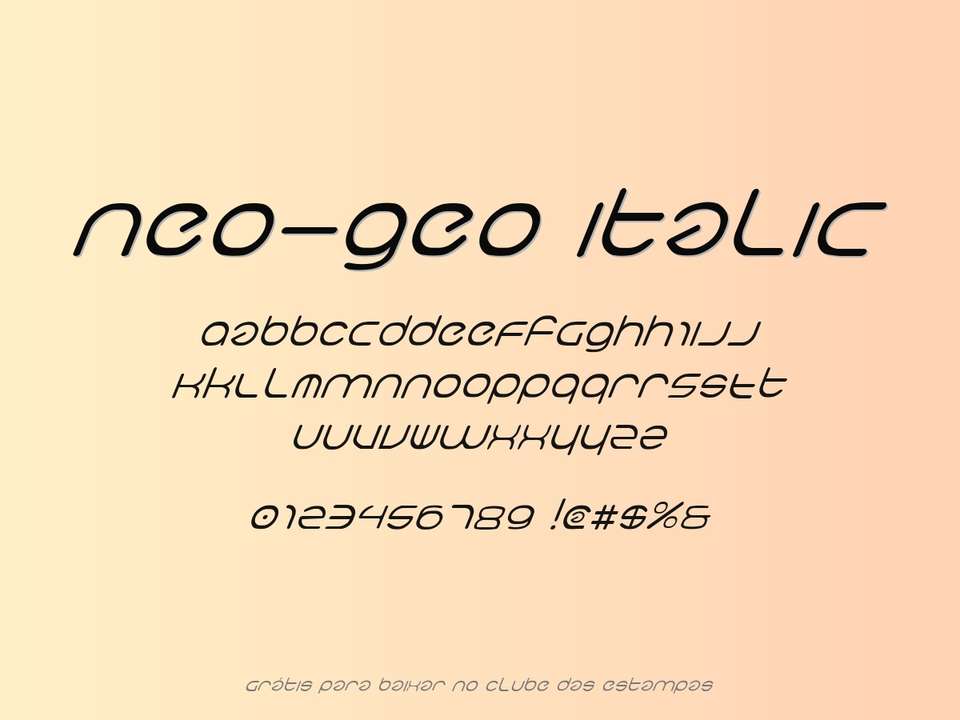Fonte Neo Geo Italic Grátis Para Baixar