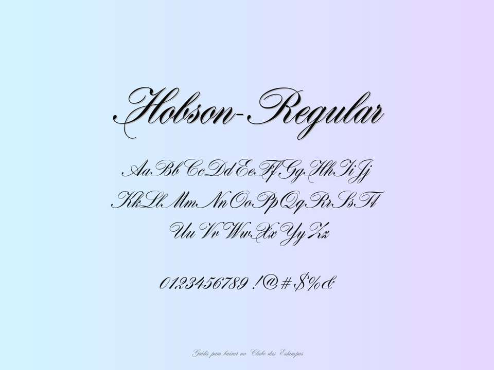Fonte Hobson Regular Grátis Para Baixar