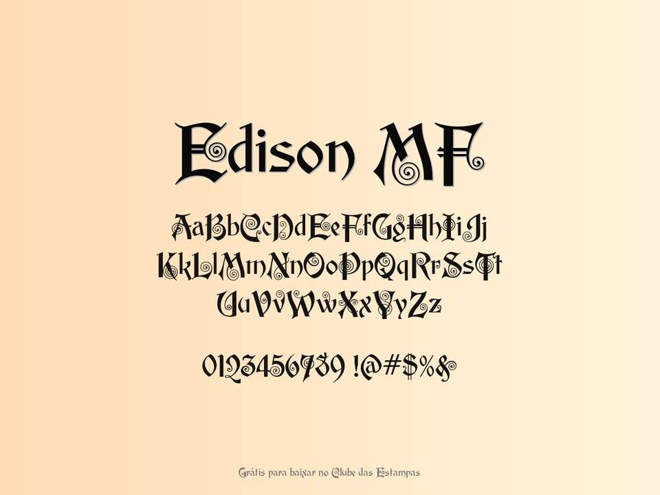 Fonte Edison Mf Grátis Para Baixar