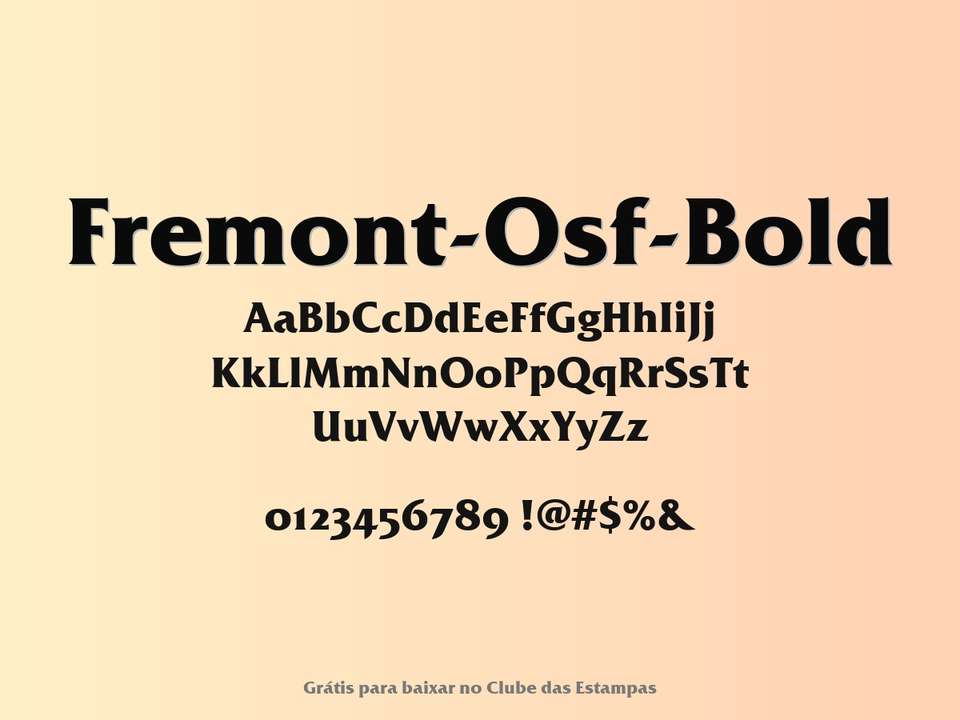 Fonte Fremont Osf Bold Grátis Para Baixar