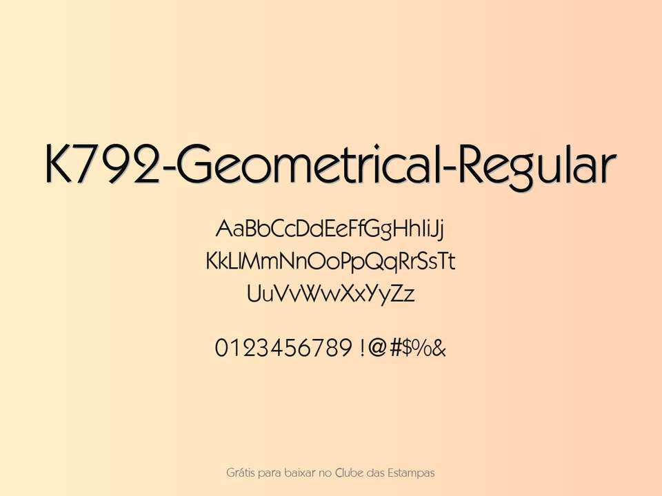 Fonte K792 Geometrical Regular Grátis Para Baixar