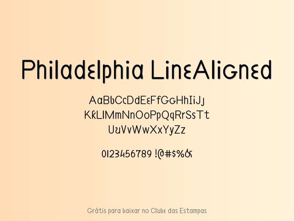 Fonte Philadelphia Linealigned Grátis Para Baixar