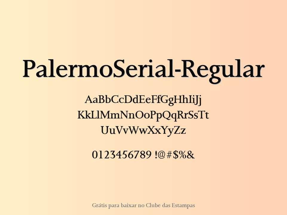 Fonte Palermoserial Regular Grátis Para Baixar