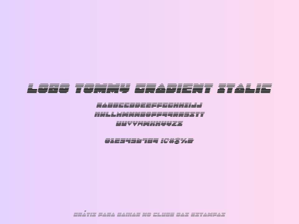 Fonte Lobo Tommy Gradient Italic Grátis Para Baixar