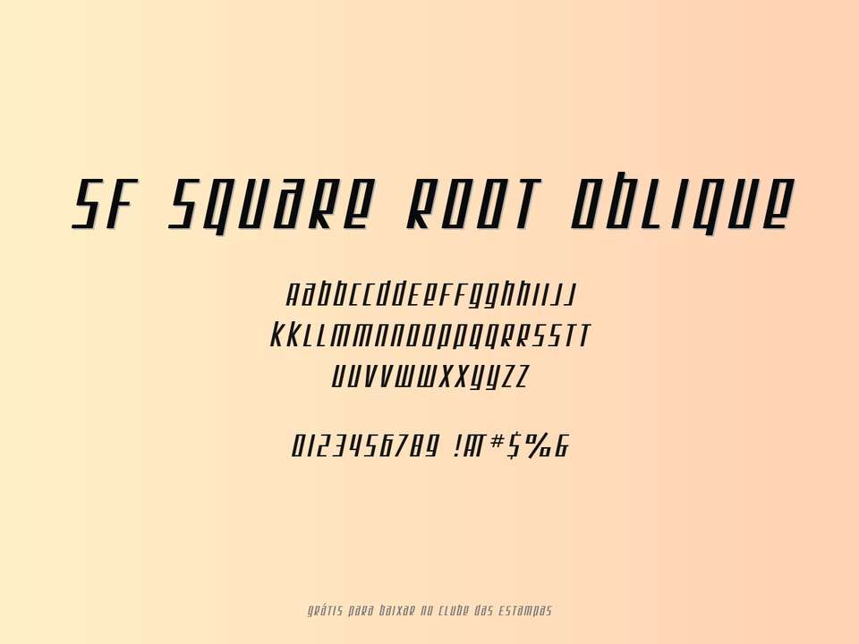 Fonte Sf Square Root Oblique Grátis Para Baixar