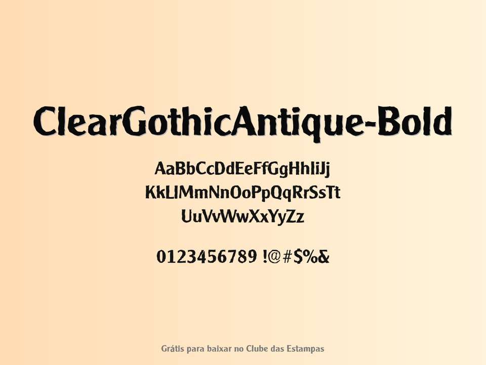 Fonte Cleargothicantique Bold Grátis Para Baixar