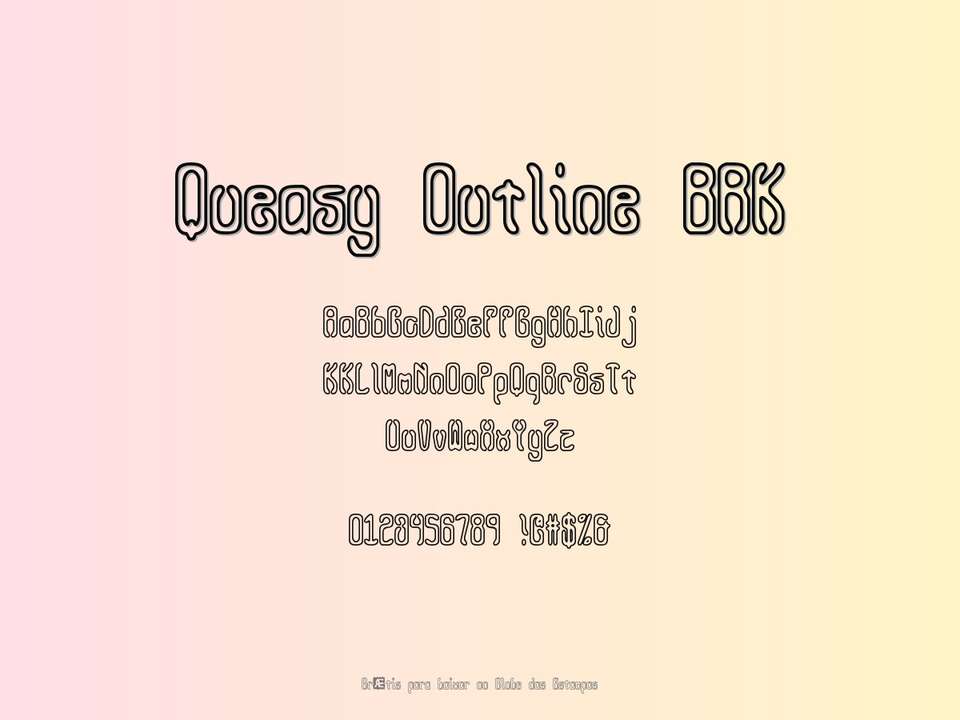 Fonte Queasy Outline Brk Grátis Para Baixar
