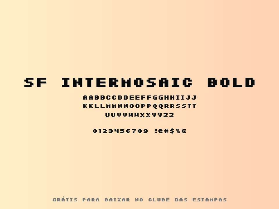 Fonte Sf Intermosaic Bold Grátis Para Baixar