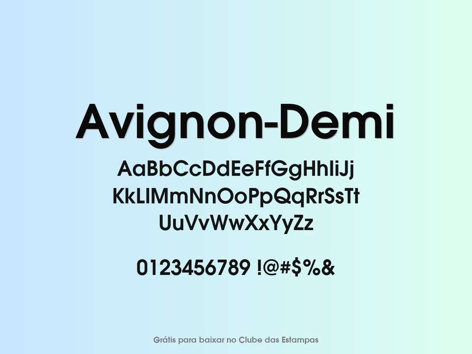 Fonte Avignon Demi Grátis Para Baixar