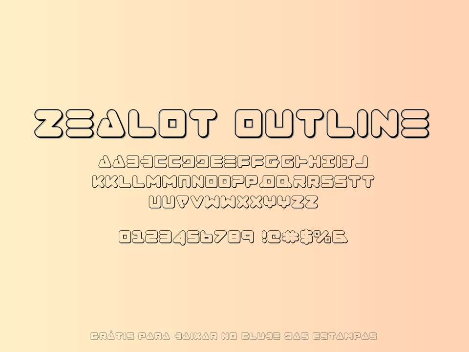 Fonte Zealot Outline Grátis Para Baixar