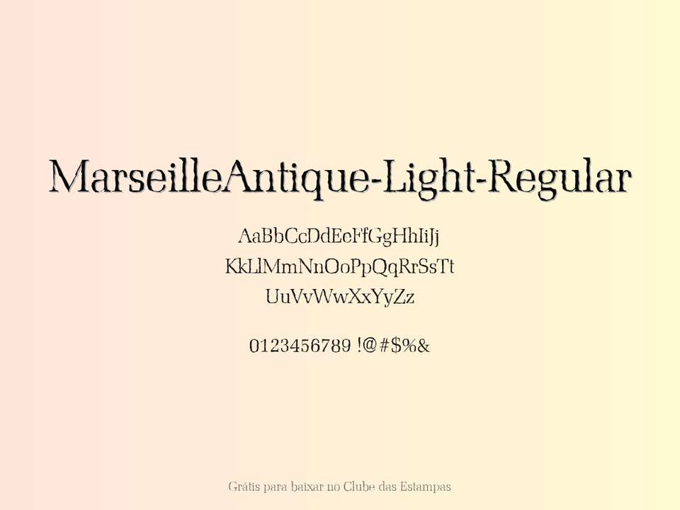 Fonte Marseilleantique Light Regular Grátis Para Baixar