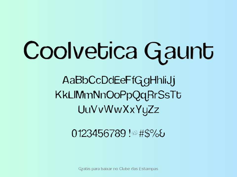 Fonte Coolvetica Gaunt Grátis Para Baixar