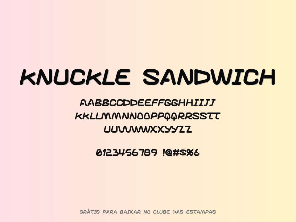 Fonte Knuckle Sandwich Grátis Para Baixar