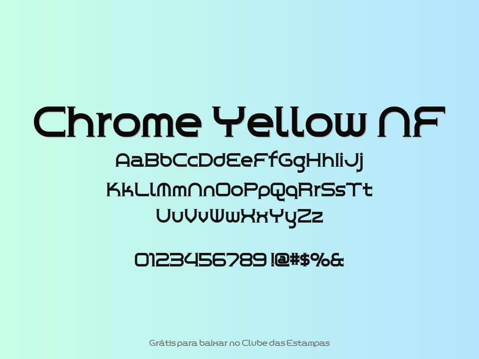 Fonte Chrome Yellow Nf Grátis Para Baixar