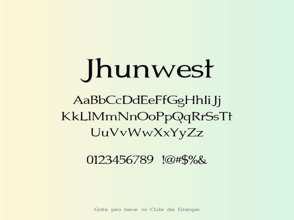 Fonte Jhunwest Grátis Para Baixar