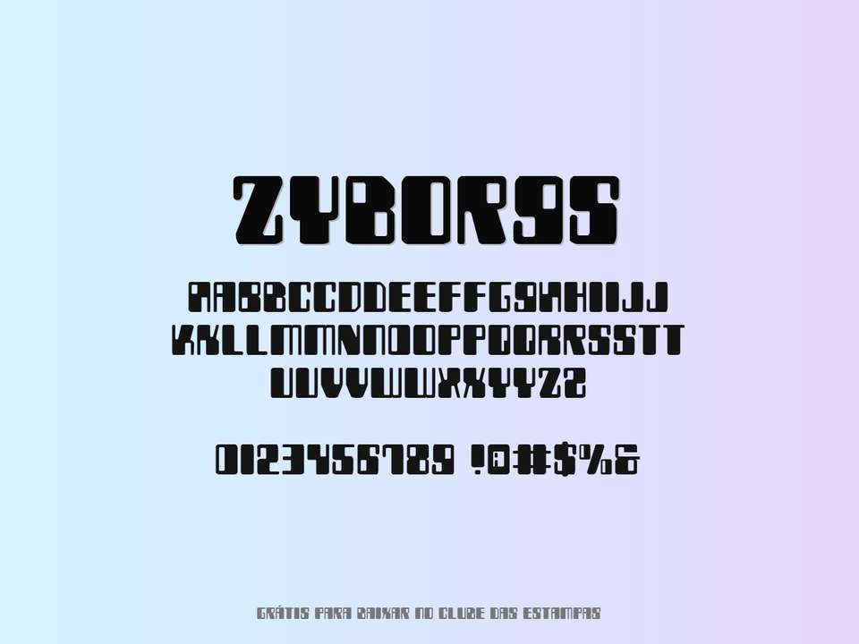 Fonte Zyborgs Grátis Para Baixar