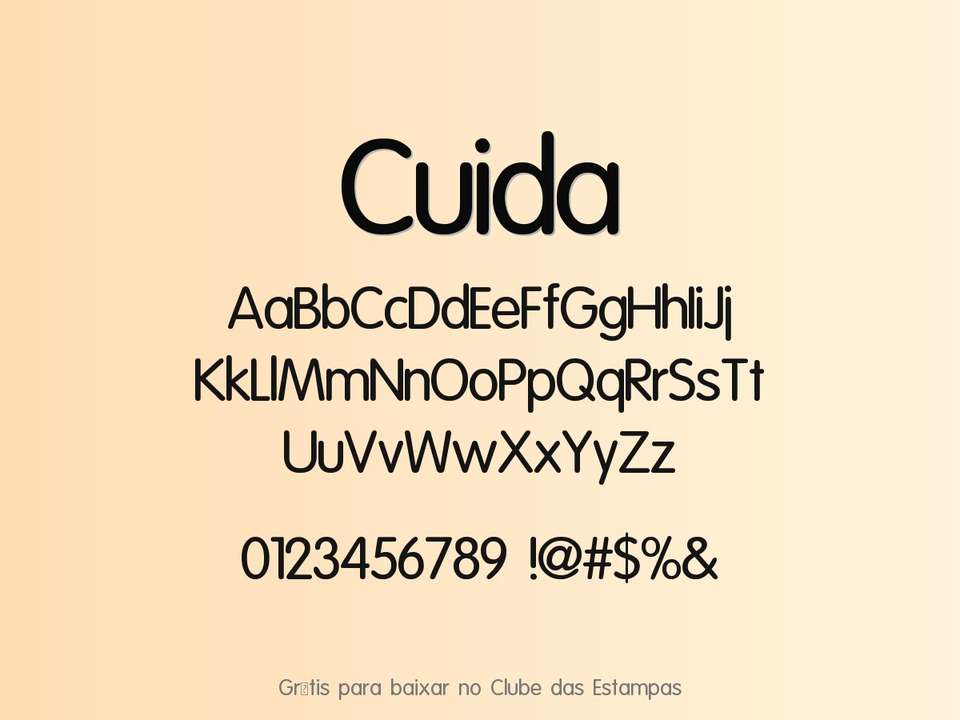 Fonte Cuida Grátis Para Baixar