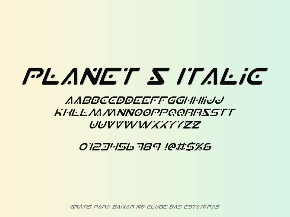 Fonte Planet S Italic Grátis Para Baixar