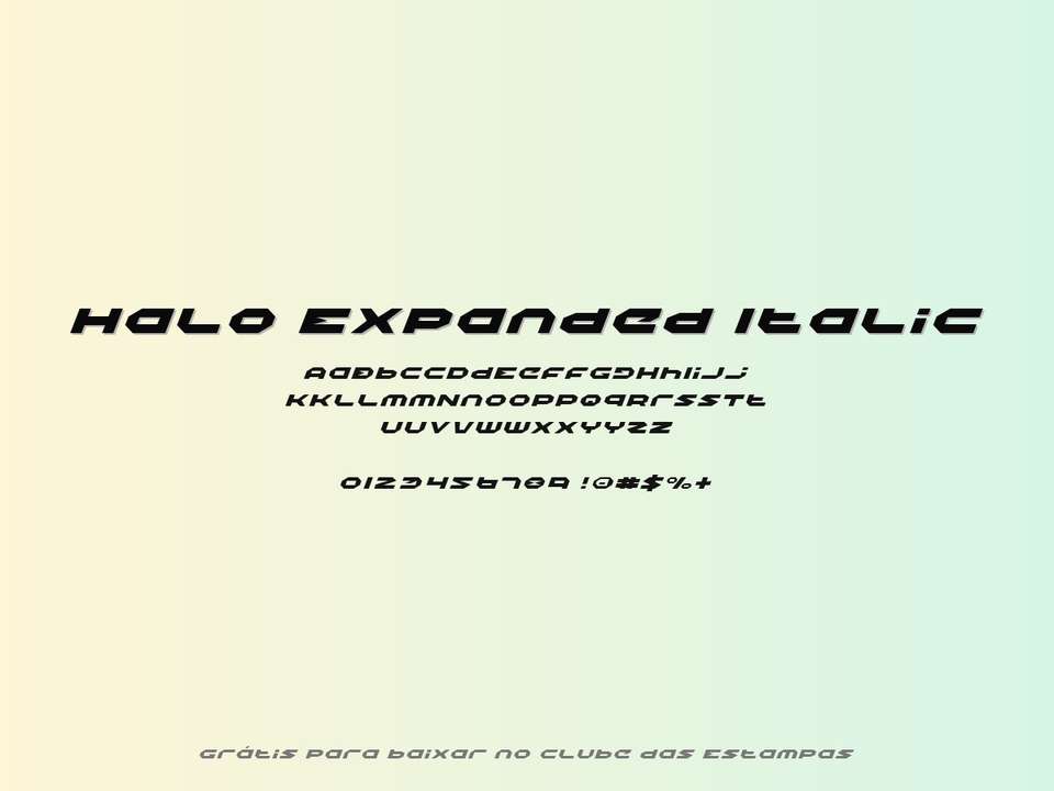 Fonte Halo Expanded Italic Grátis Para Baixar
