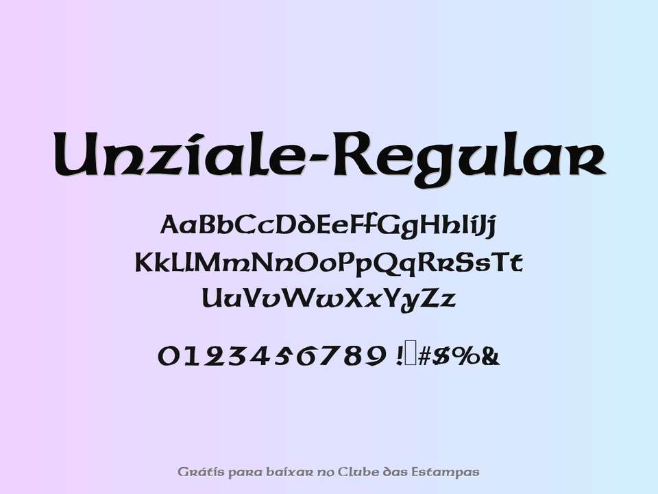 Fonte Unziale Regular Grátis Para Baixar