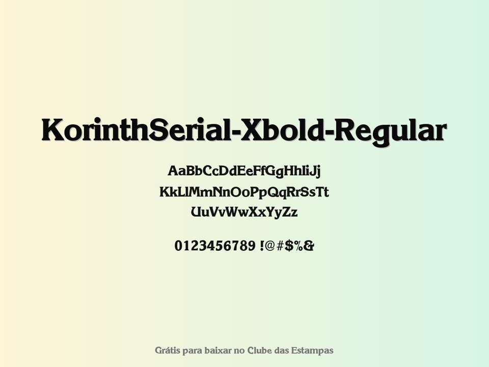 Fonte Korinthserial Xbold Regular Grátis Para Baixar
