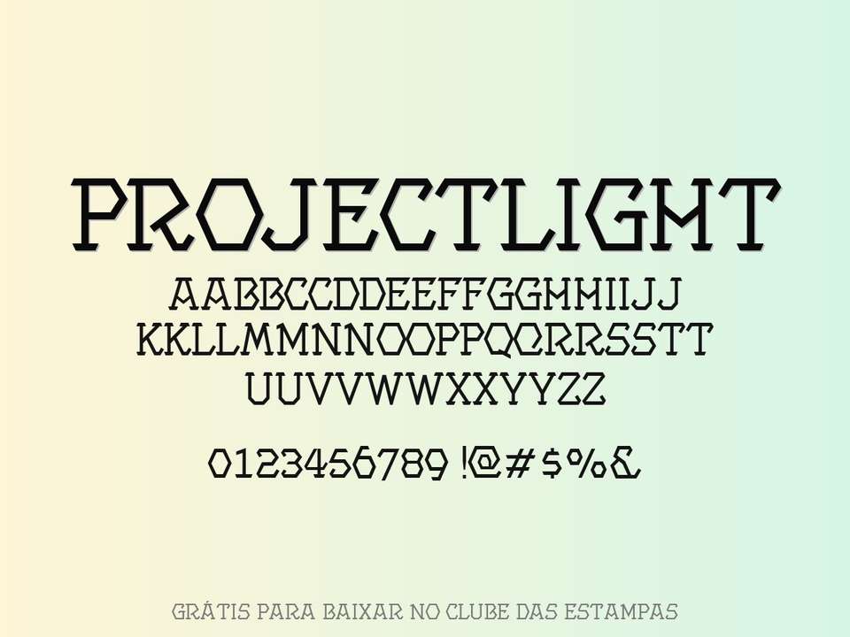 Fonte Projectlight Grátis Para Baixar