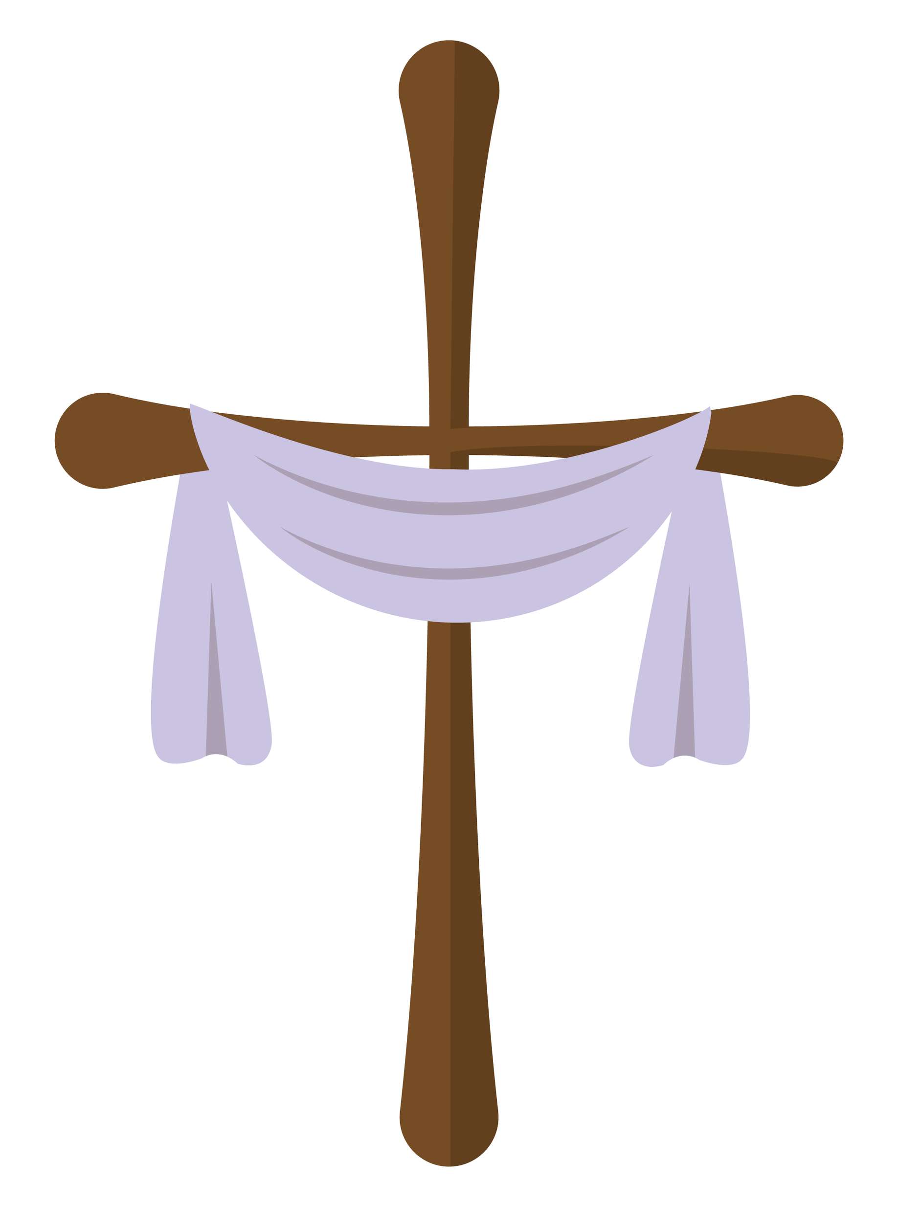 Cruz Simples Com Véu Religioso Png Grátis Para Baixar