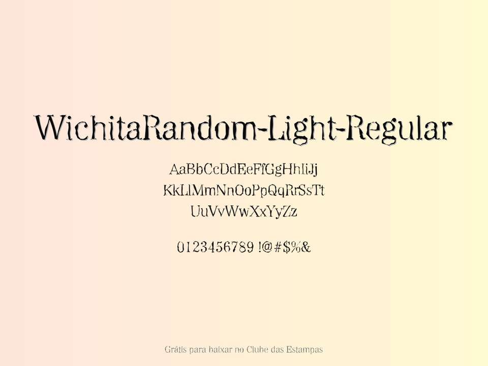 Fonte Wichitarandom Light Regular Grátis Para Baixar