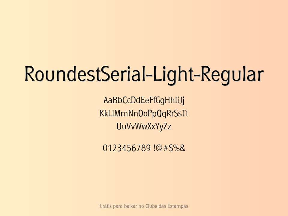 Fonte Roundestserial Light Regular Grátis Para Baixar