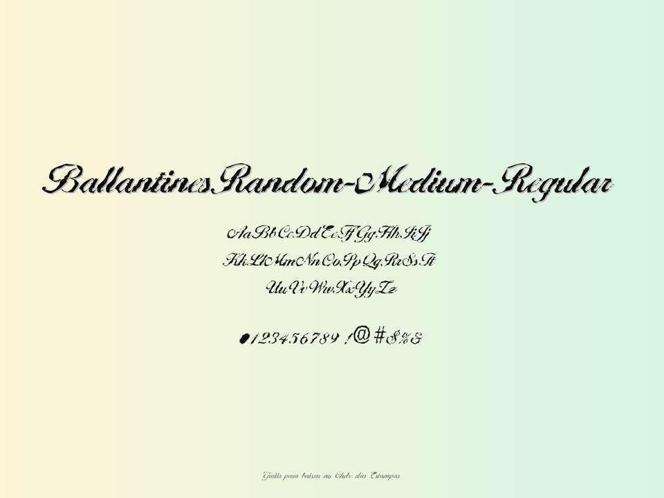 Fonte Ballantinesrandom Medium Regular Grátis Para Baixar