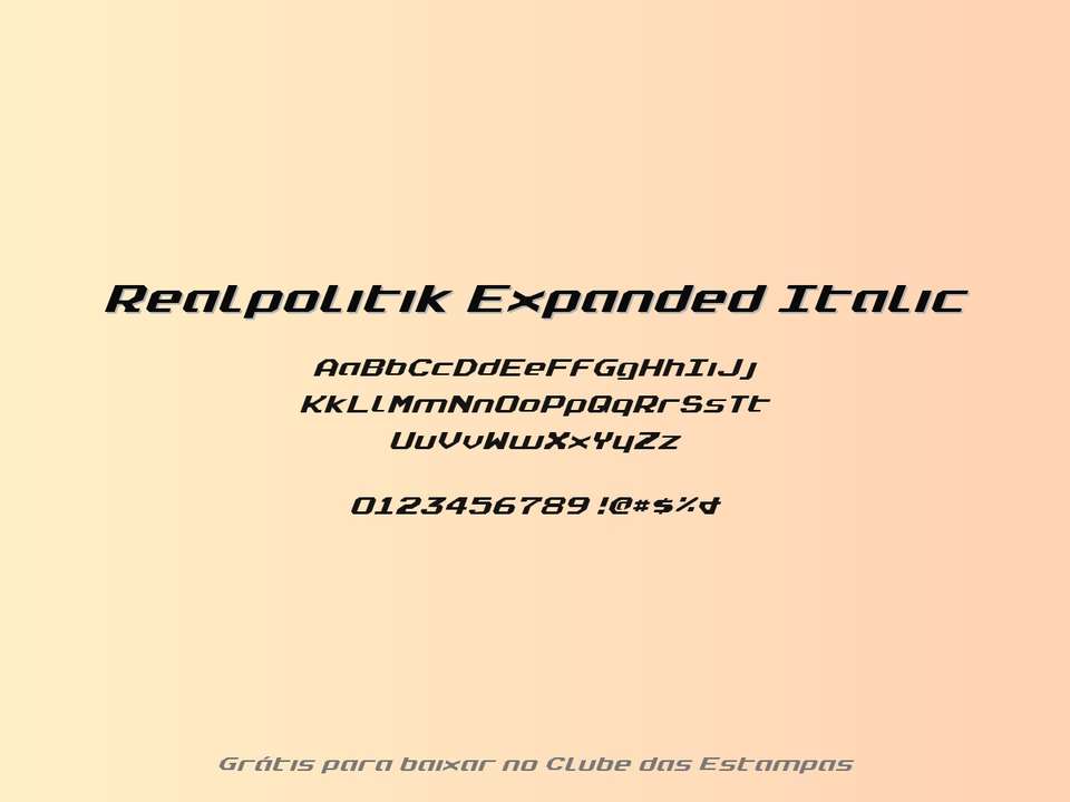 Fonte Realpolitik Expanded Italic Grátis Para Baixar