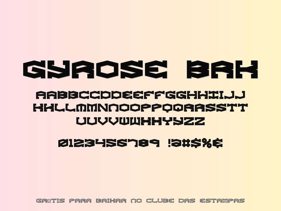 Fonte Gyrose Brk Grátis Para Baixar