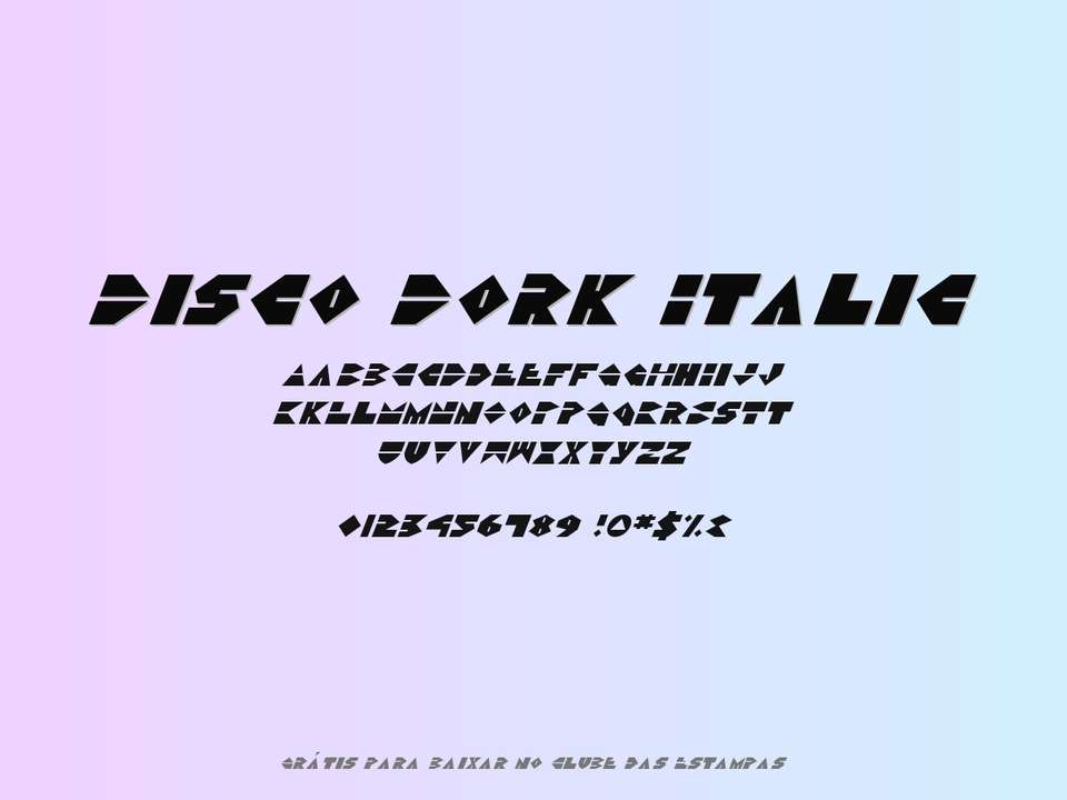 Fonte Disco Dork Italic Grátis Para Baixar