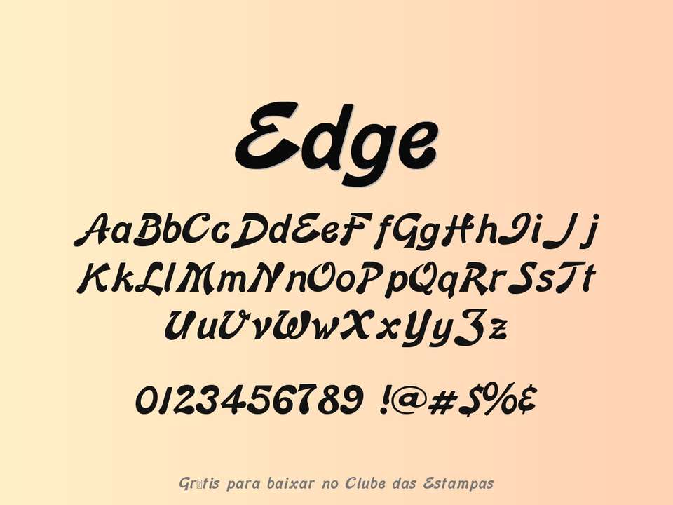 Fonte Edge Grátis Para Baixar