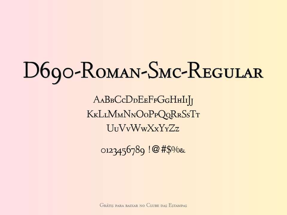 Fonte D690 Roman Smc Regular Grátis Para Baixar