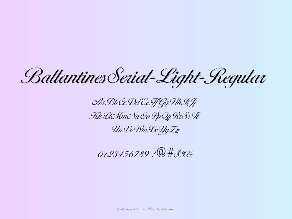 Fonte Ballantinesserial Light Regular Grátis Para Baixar