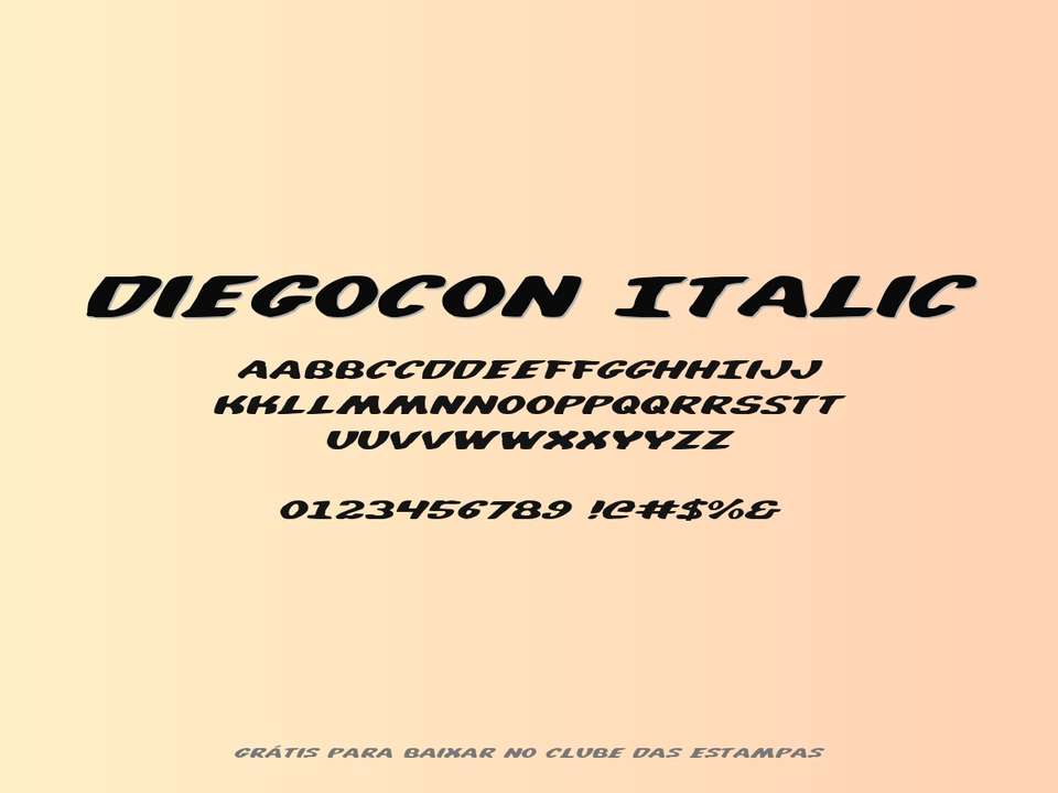 Fonte Diegocon Italic Grátis Para Baixar