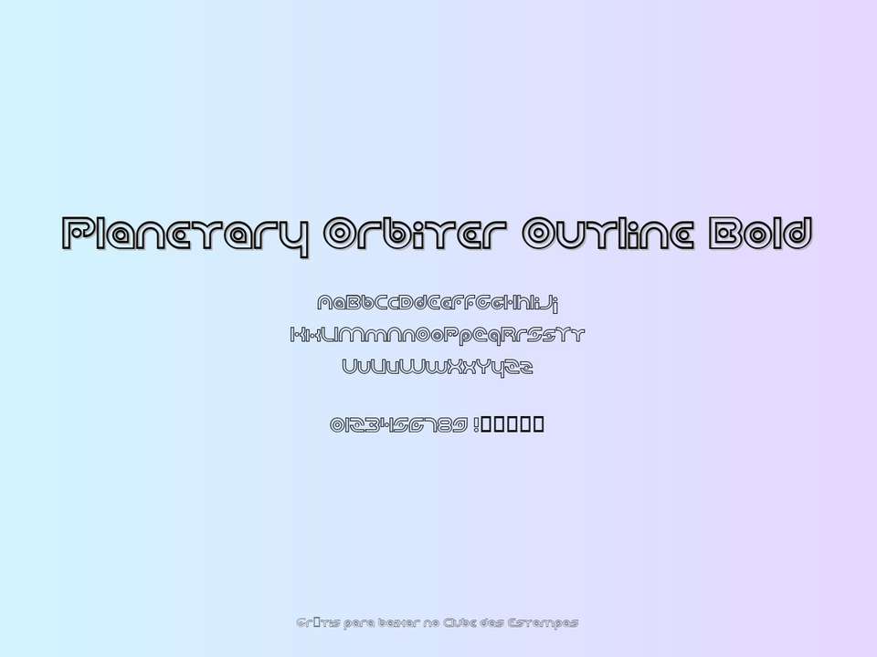 Fonte Planetary Orbiter Outline Bold Grátis Para Baixar