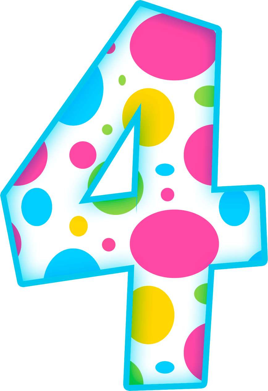 Elemento Numero 4 Quatro Bolinhas Png